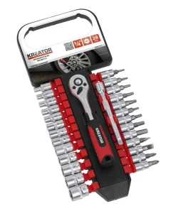 Clearance 28 pièces jeu à douilles 1/4'' Clés