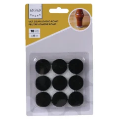 Sale 18 pieces feutre adh rond noir 25 mm Des Ferrures De Meubles Et De Portes