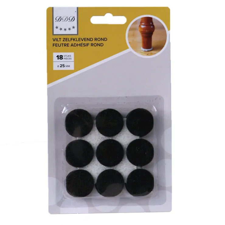 Sale 18 pieces feutre adh rond noir 25 mm Des Ferrures De Meubles Et De Portes