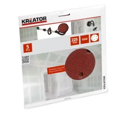 5 x papier abrasif 225 mm K60 Rabots Et Ponceuses