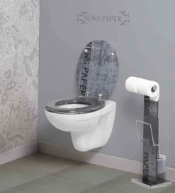 Sale Abattant de toilette grafic line newspaper Abattants Wc