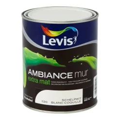 Hot Ambiance mur mat blanc coquille 1 L Peinture Mur Et Plafond|Peinture Pour Plafond Et Murale