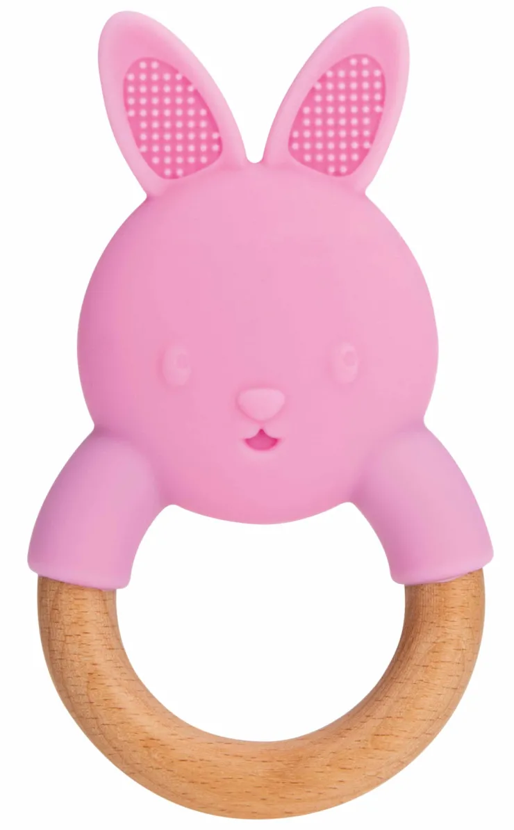 Discount Anneau dentition lapin bois/silicone Anneau De Dentition