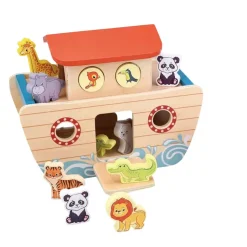 Sale Arche de Noah jouet en bois Sets À Jouer Figures Et Animaux