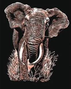 Hot Artfoil Copper Elephant Matériel De Peinture