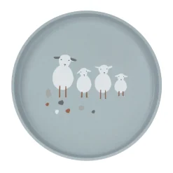 Clearance Assiette Enfant - Tiny Farmer Mouton Bleu Ustensiles De Repas