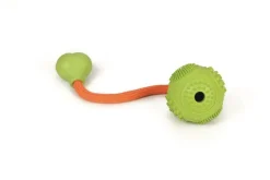 Discount Balle caoutchouc avec corde vert 5 cm Jouets