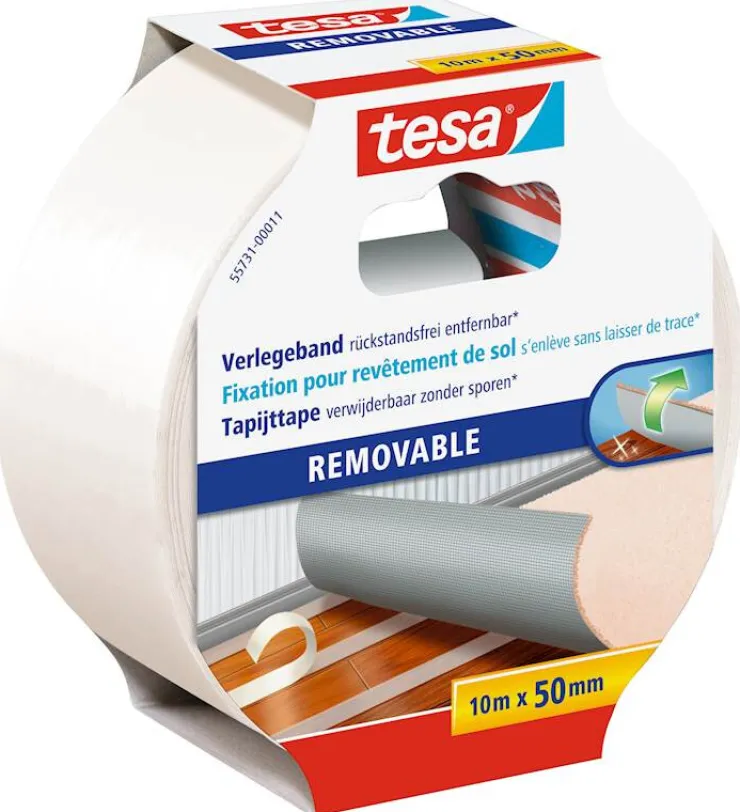 Outlet Bande double face tapis amovible 10 m x 50 mm Rubans Adhésif