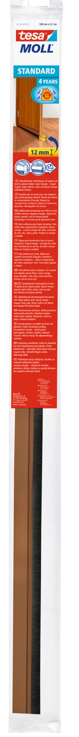 Hot Bas de porte adhésif 1 m x 37 mm brun Rubans Adhésif