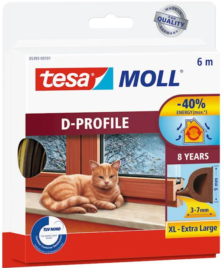 Sale Bas de porte adhésif 9 mm x 6 m brun Rubans Adhésif