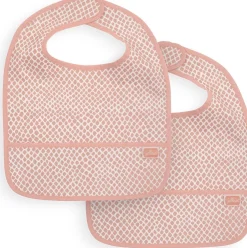 Clearance Bavoir imperméable Snake Pale Pink (2 pièces) Bavettes Et Protection