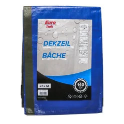 Online Bâche 2x2m 140g vert/bleu Matériaux De Protection