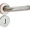 Outlet Bequille avec rosace en entree inox Ferrures De Porte