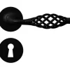 Discount Bequille avec rosace et entree fer noir Ferrures De Porte