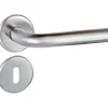 Outlet Bequille avec rosace et entree inox Ferrures De Porte