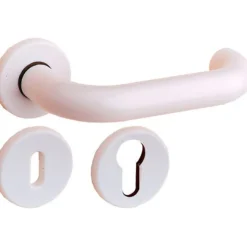 New Bequille PPN blanc avec rosace et entree Ferrures De Porte