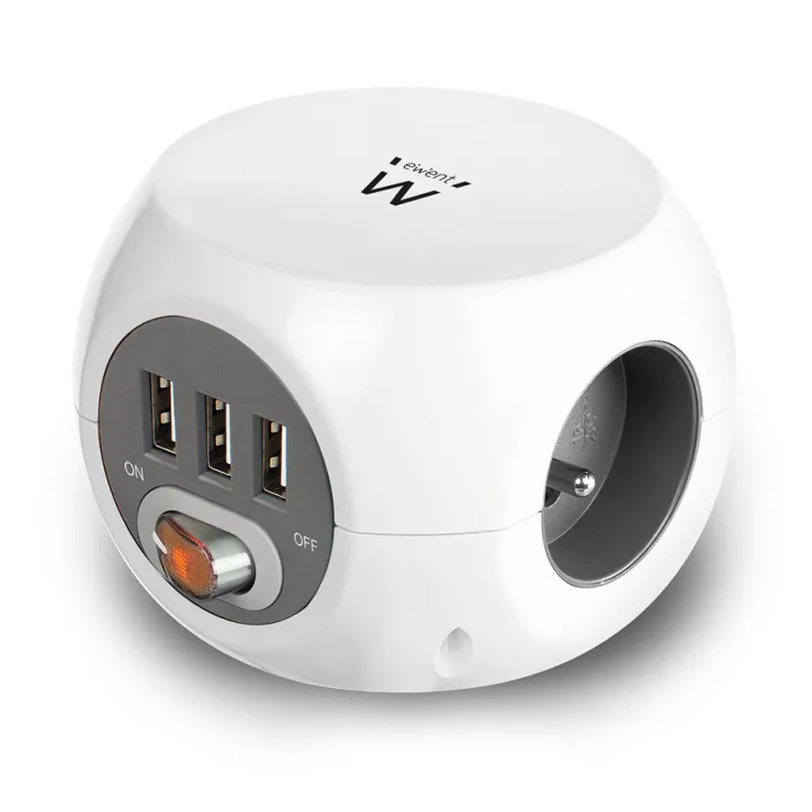 Clearance Bloc multiprise cubique compact avec des ports USB EW3952 Rallonges Et Adaptateurs