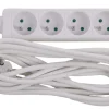 Outlet Bloc multi-prises avec corde 5 m blanc 4 x 16 A Rallonges Et Adaptateurs
