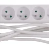 Bloc multi-prises avec corde 1,5 m blanc 4 x 16 A Rallonges Et Adaptateurs
