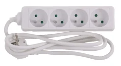 Bloc multi-prises avec corde 1,5 m blanc 4 x 16 A Rallonges Et Adaptateurs