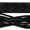 Hot Bloc multi-prises avec corde 3 m noir 4 x 16 A Rallonges Et Adaptateurs