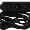 Outlet Bloc multi-prises avec corde 3 m noir 3 x 16 A Rallonges Et Adaptateurs