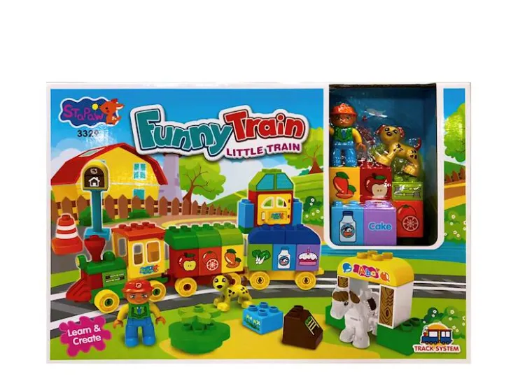 Hot Blocs de construction de train 56 pièces Jeux De Construction|Jouets Interactifs