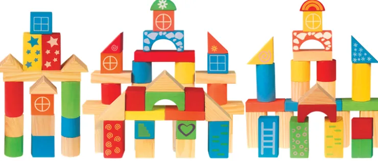Online Blocs en bois 100 pièces Jeux De Construction|Modélisme