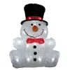 Clearance Bonhomme de neige assis blanc LED 24x18,5x31 cm Décoration Lumineuse