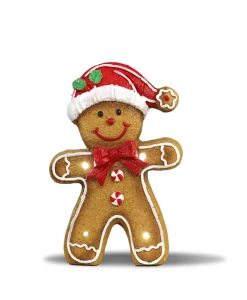 Discount Bonhomme en pain d'épice avec lumière LED 33cm Statues, Figurines Et Maisons
