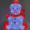 Clearance Bonhomme Neige patin acryl LED 50 cm Décoration Lumineuse