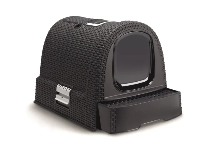 Discount Boîte de litière anthracite 51x38,5x39,5 cm Toilettes Pour Chat
