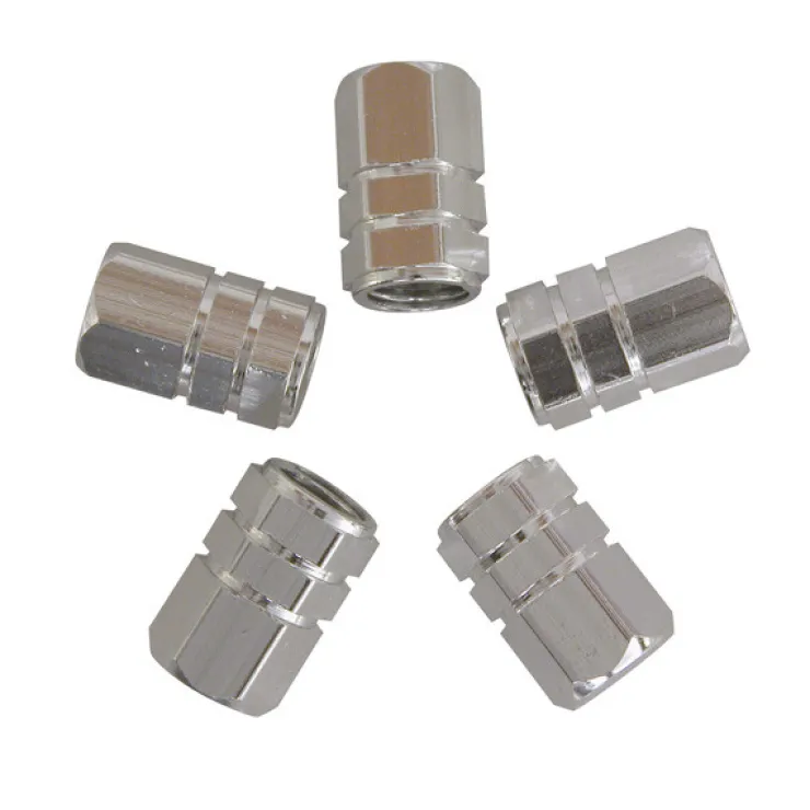 Hot Bouche valve piston argent 5 pièces Accessoires Voiture