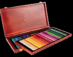 Sale Box en bois avec 80 crayons Dessiner Et Écrire|Crayons