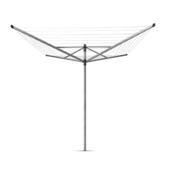 Sale Lift-O-Matic séchoir à linge avec ancrage au sol métallique - 50m - Gris métallique Séchoirs-parapluie