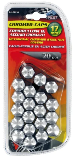 Hot Cache Ecrous en Acier Chromè x20 17mm Accessoires Voiture