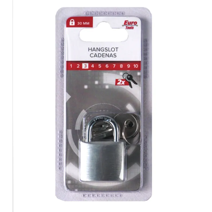 Outlet Cadenas 30 mm gris + 2 clés Serrures