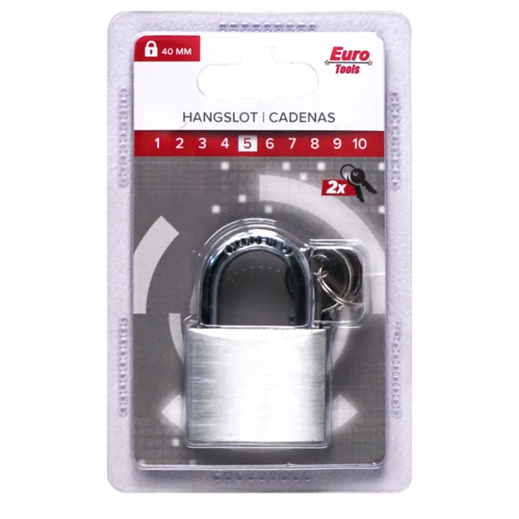 Hot CADENAS ALU 40MM GRIS + 2 CLÉS Serrures