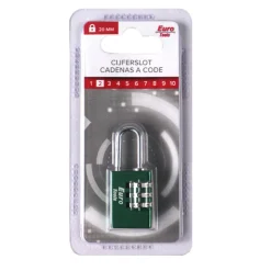 New Cadenas combi alu vert 20 mm Serrures