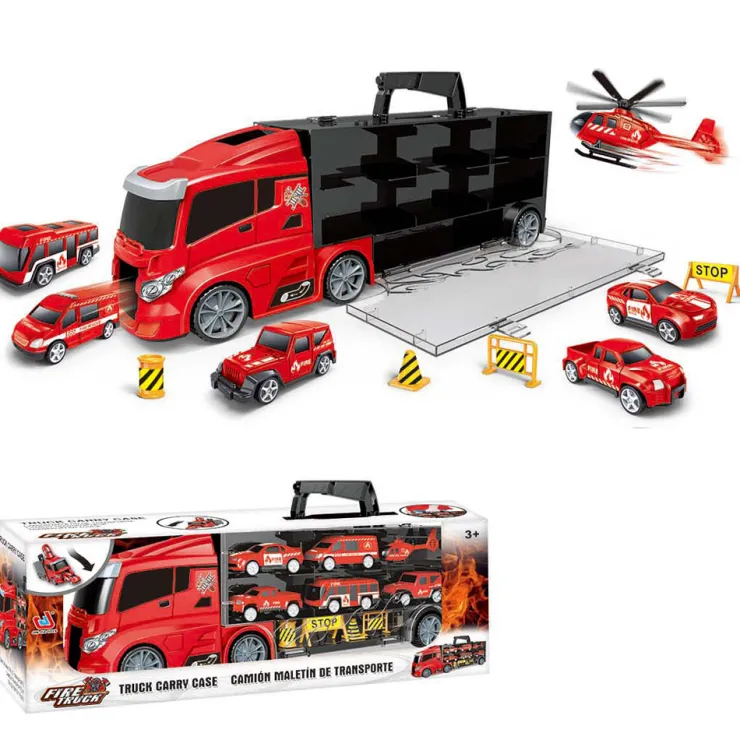 Outlet Camion coffret + véhicules rouge Véhicules