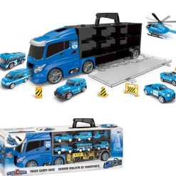 Online Camion coffret + véhicules bleu Véhicules