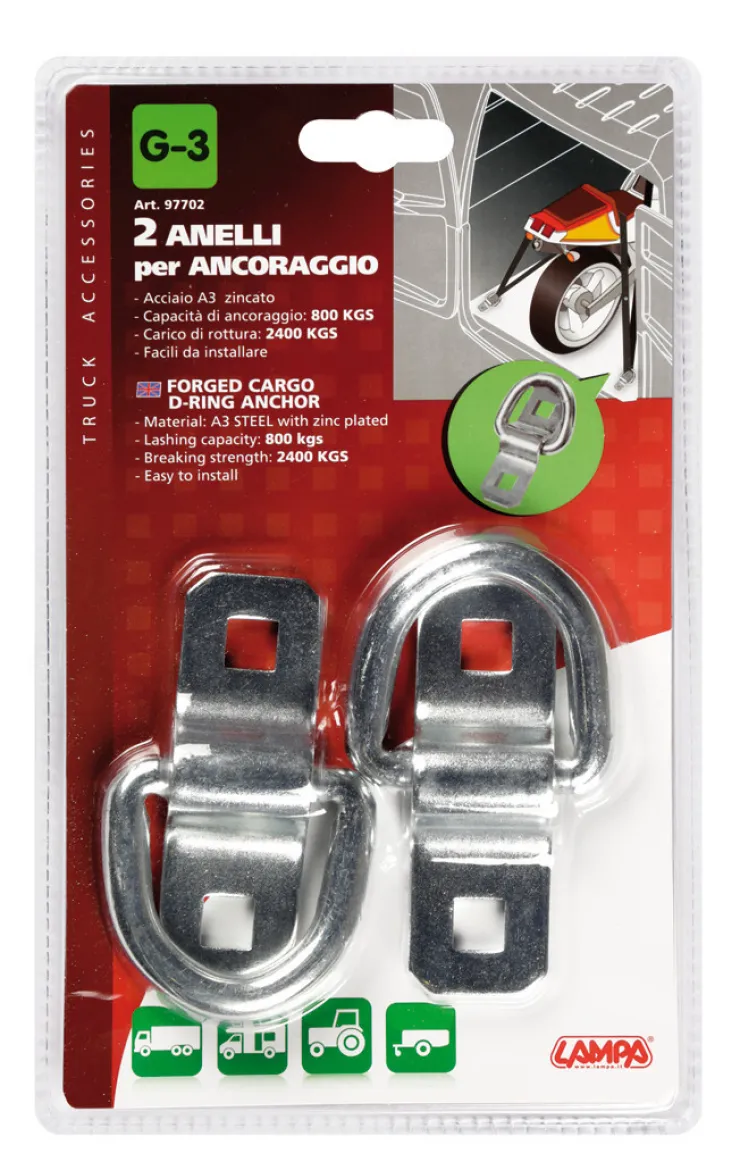 Outlet Cargo D-Ring G-3 2pcs Coffres De Toit
