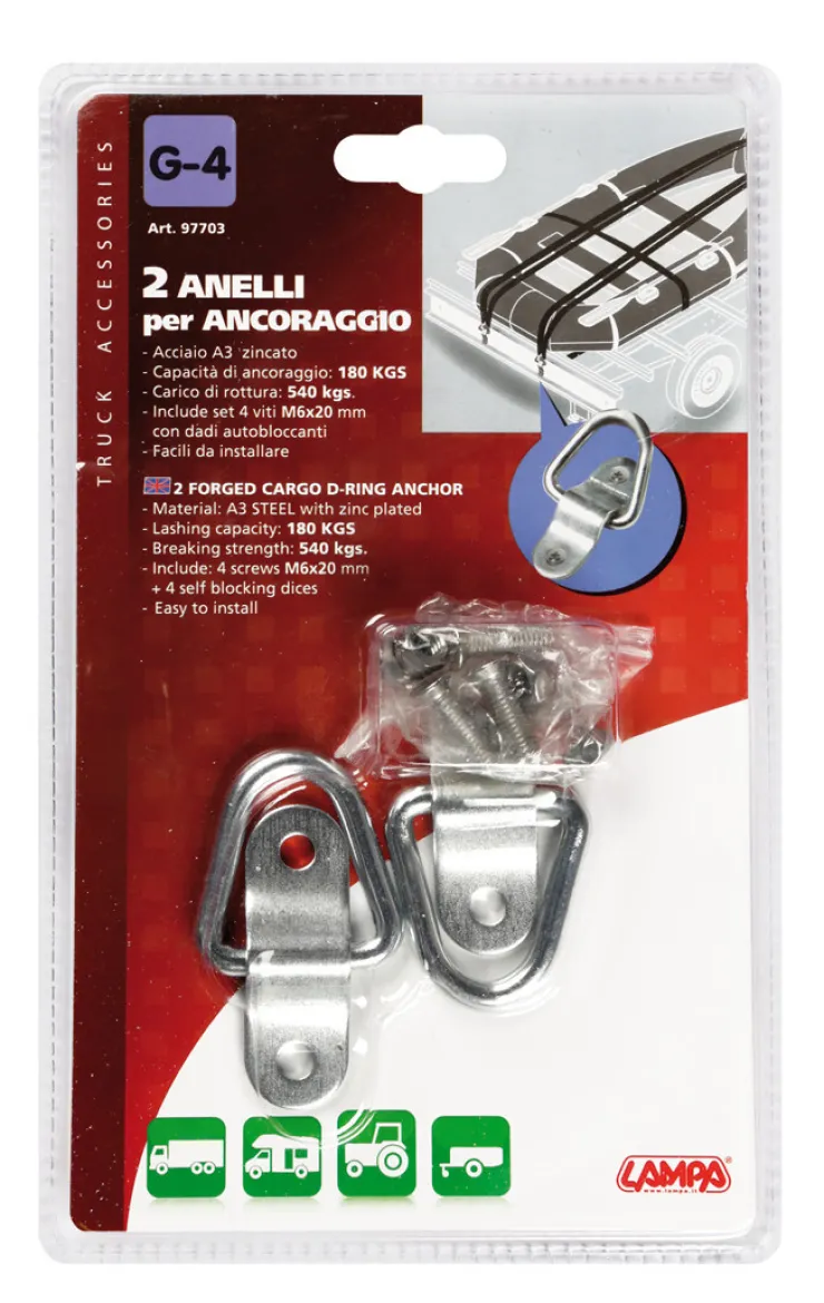 Sale Cargo D-Ring G-4 2pcs Coffres De Toit