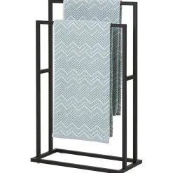 Carré porte-serviettes à poser - noir Porte-serviettes