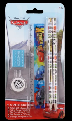 Clearance Cars stationery set 5 pièces Lattes Et Equerres|Gommes