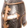 Hot Casque chevalier médiéval - Gris/or Accessoires