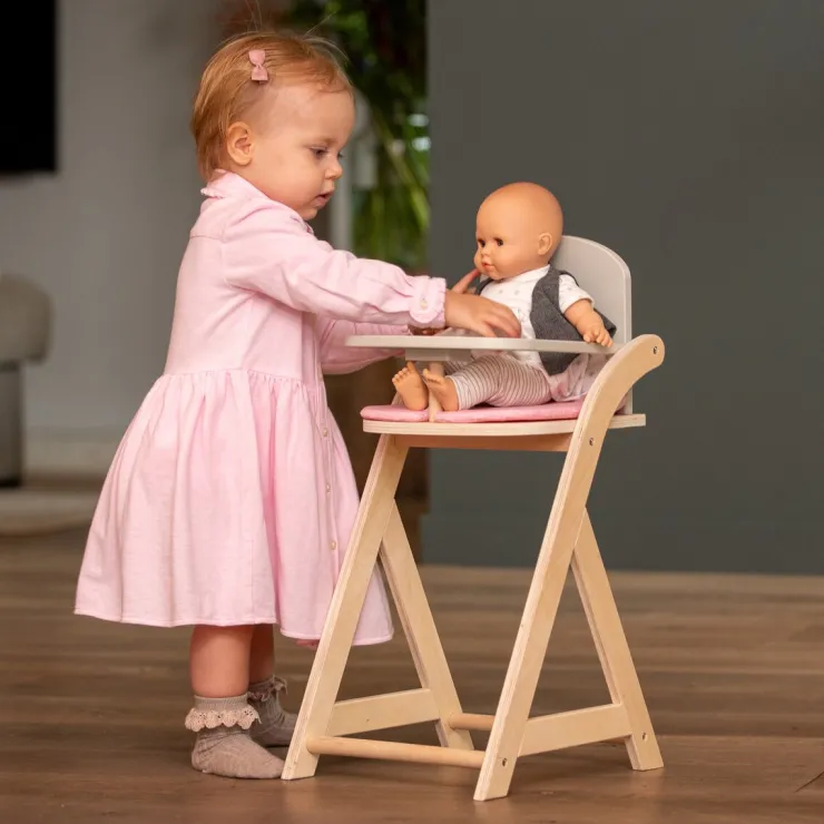 Hot Chaise de poupée Rose/Blanc Poupées Et Peluches