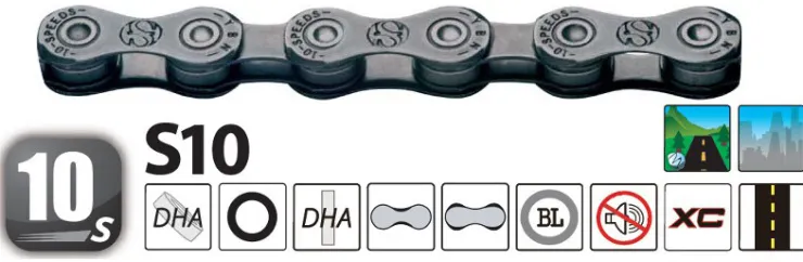 Discount Chaîne argent 10 vitesses Accessoires Vélo