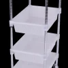 Outlet Chariot avec 4 plateaux blanc 93 cm Chariots De Rangement|Établis Et Systèmes De Rangement