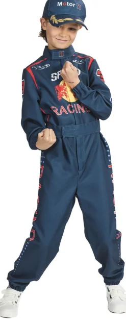 Outlet Combinaison de course Car Racer - Bleu - Taille 164 Enfant Déguisements Enfants